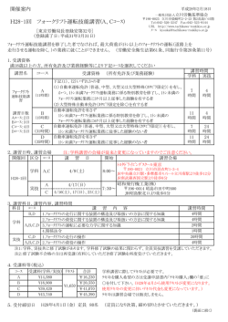 H28-1回 フォークリフト運転技能講習(A、Cｺｰｽ)