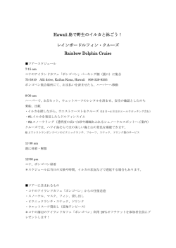 Hawaii 島で野生のイルカと泳ごう！ レインボー