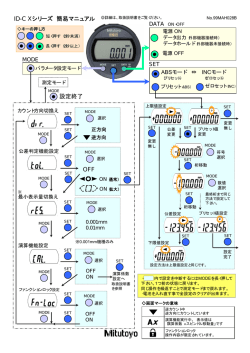 ID-C Xシリーズ 簡易マニュアル OFF 設定終了