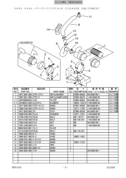 見出 部品番号 部品名称 個数 型 寸 適 用 号 機 備 考 NO. PART NO