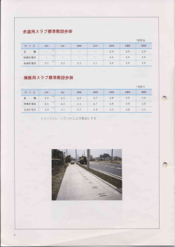 歩道用スラブ標準敷設歩掛 横断用スラブ標準敷設歩掛