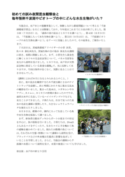 初めての試み夜間昆虫観察会と 毎年恒例千波湖やビオトープの中に