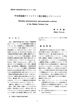 - 構造地質部会