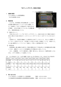 「ぼけしらずネギ」栽培の取組 JA十和田おいらせ野菜振興会