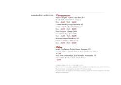 sommelier selection Champagne Cider