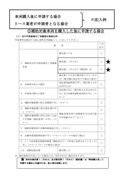 車両購入後に申請する場合 リース業者が申請者となる場合 補助対象