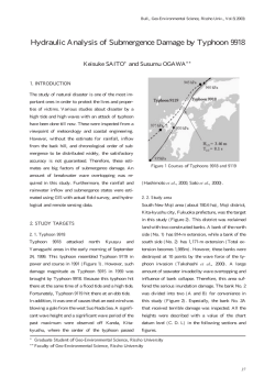 Hydraulic Analysis of Submergence Damage by Typhoon 9918