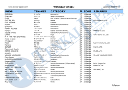 SHOP TEN-MEI CATEGORY FL ZONE REMARKS - Tenkai