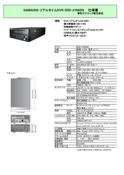 SAMSUNG リアルタイムDVR SRD-476KDN 仕様書