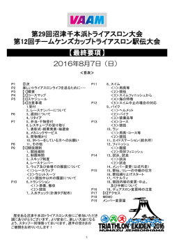 第29回沼津千本浜トライアスロン大会 第12回チームケンズカップ