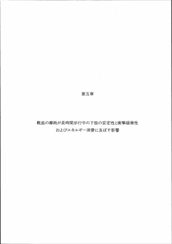 第5章 靴底の摩耗が長時間歩行中の下肢の安定性と衝撃緩衝性および