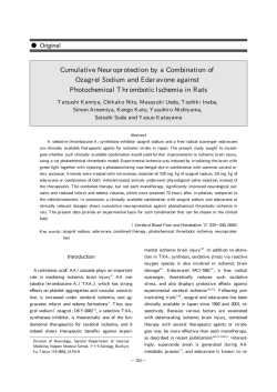 Cumulative Neuroprotection by a Combination of Ozagrel Sodium