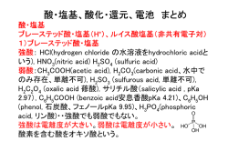 無機化学II 酸化 還元 電池まとめ