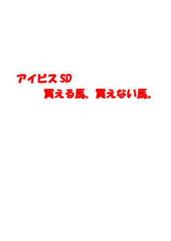 アイビス SD 買える馬、買えない馬。