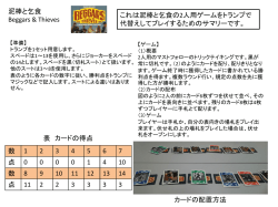 泥棒と乞食（2人用）サマリー Beggars_Thieves