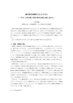 象牙取引再開がもたらすもの－「カネ」が再び第三世界の野生生物を支配