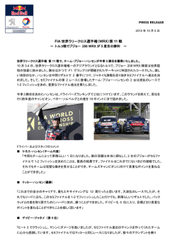 FIA 世界ラリークロス選手権（WRX）第 11 戦