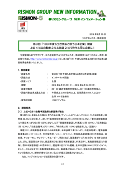 第 3回「100 年後も生き残ると思う日本企業」