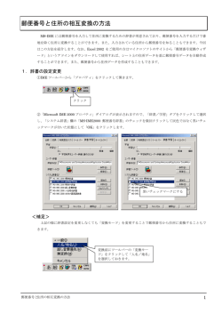 郵便番号と住所の相互変換の方法