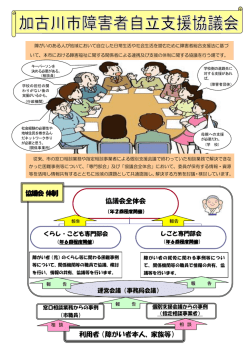 利用者（障がい者本人、家族等） 協議会全体会 協議会 体制
