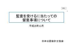 監査を受けるに当たっての留意事項について（PDF形式：89KB）
