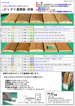 ほぼピッタリ屋根板・床板