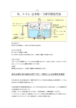 9．トイレ 止水栓・つまり除去方法