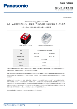 スチーム＆可変圧力IHジャー炊飯器「W おどり炊き」SR