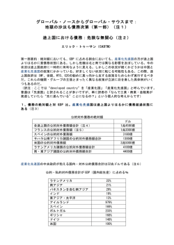 グローバル・ノースからグローバル・サウスまで： 地獄の沙汰も債務次第