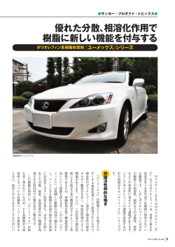 優れた分散、相溶化作用で 樹脂に新しい機能を付与する