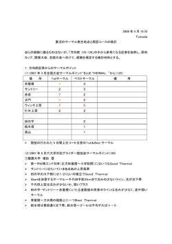 サーマル発生ポイント＆コース