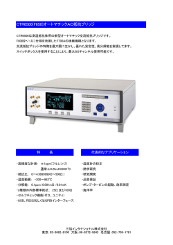 CTR6500(F650)オートマチックAC抵抗ブリッジ