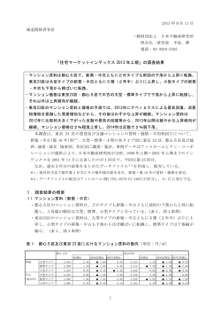 2013年上期アットホーム株式会社インデックス