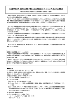 名古屋学院大学 現代社会学部「春休み社会実践型インターンシップ