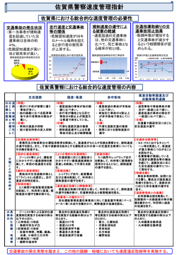 佐賀県警察速度管理指針 - 佐賀県警察本部 ホーム