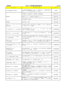 【別紙②】 平成27年度国際化関連事業計画