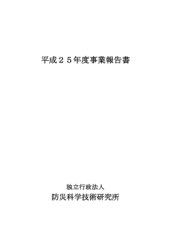 平成25年度事業報告書