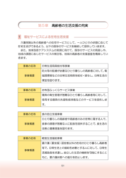 第5章 高齢者の生活支援の充実 高齢者の生活支援の充実