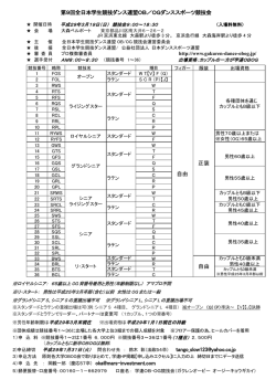 競技会シラバス - 全日本学生競技ダンス連盟OB/OG競技会