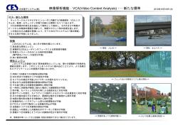 VCA(Video Content Analysis) ･･･ 新たな標準