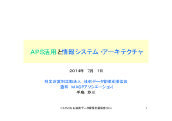 APS活用と情報システム・アーキテクチャ