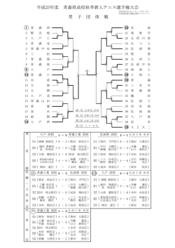 男 子 団 体 戦 平成25年度 青森県高校秋季新人テニス選手権大会