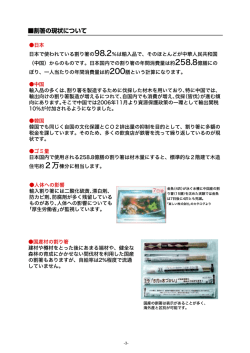 ー割箸の現状について