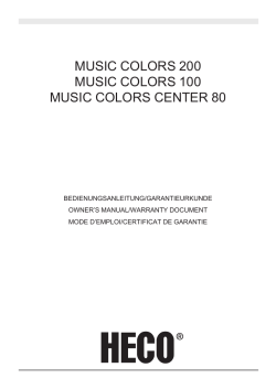 MUSIC COLORS 200 MUSIC COLORS 100 MUSIC
