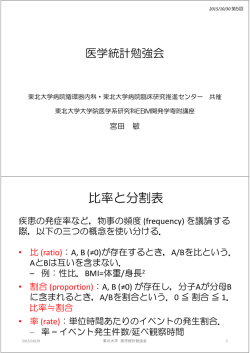 比率と分割表 - 東北大学病院