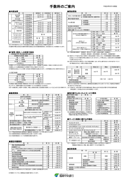 手数料のご案内 - 福岡中央銀行