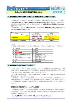 飲料水の水質基準(亜硝酸態窒素)の追加