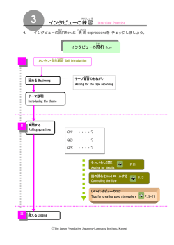 インタビューの練習