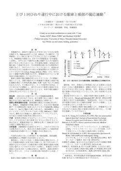 とび 1 回ひねり遂行中における眼球と頭部の協応運動