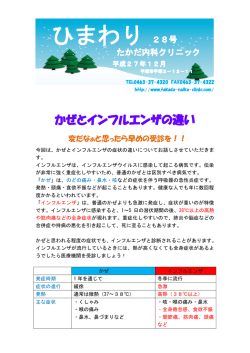 かぜとインフルエンザの違い